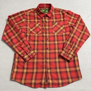 Dixxon Flannel Shirt Boy Youth XL Red Plaid Jarhead Snap Western DFC Long Sleeve